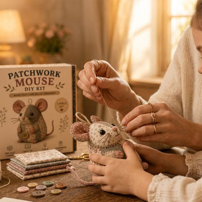 Charming Patchwork Mouse DIY Kit