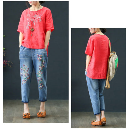 Women Casual Retro Jeans
