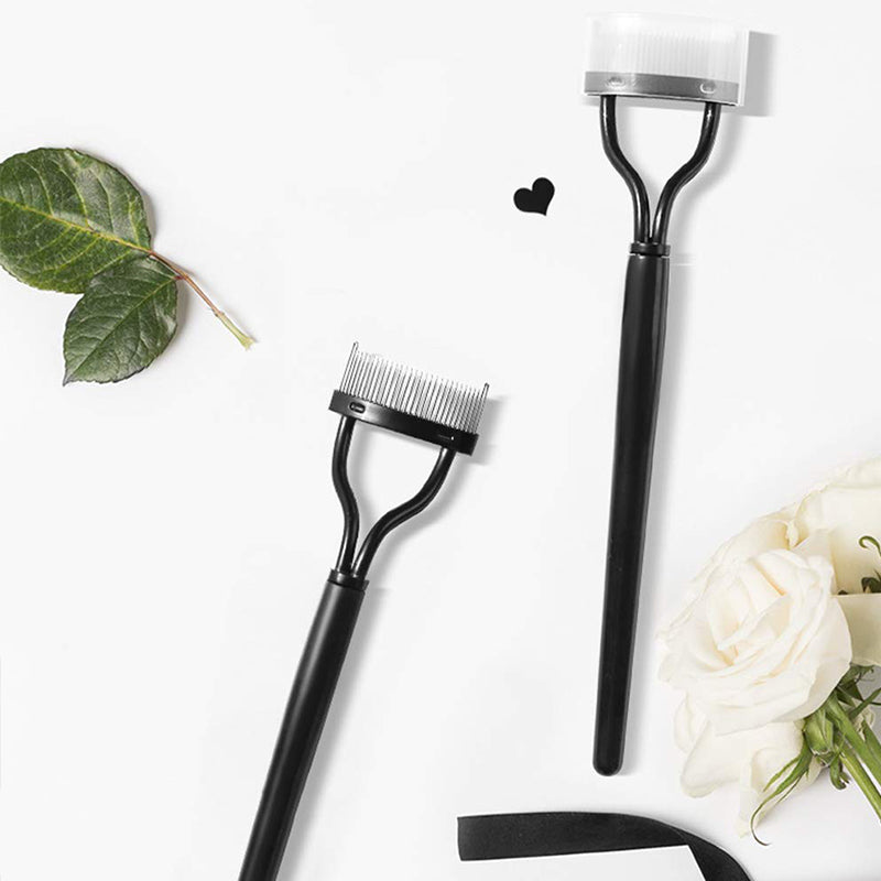 Portable Semi-Curved Steel Pin Eyelash Comb