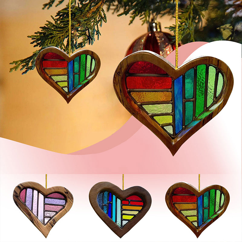 Wooden Painted Love Ornaments Home Decoration