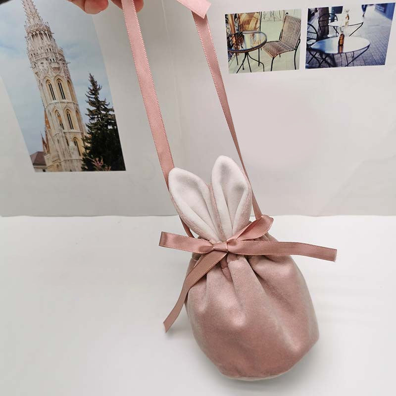 Easter Bunny Velvet Basket