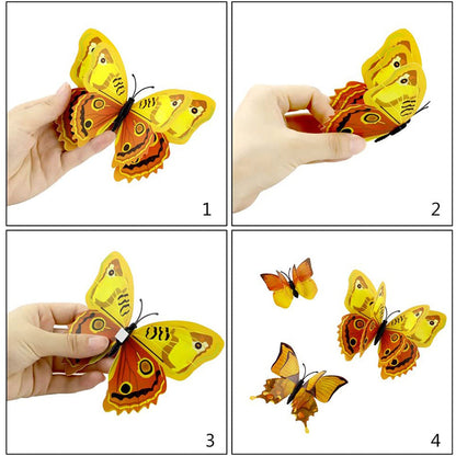 3D Butterfly Wall Mural Stickers