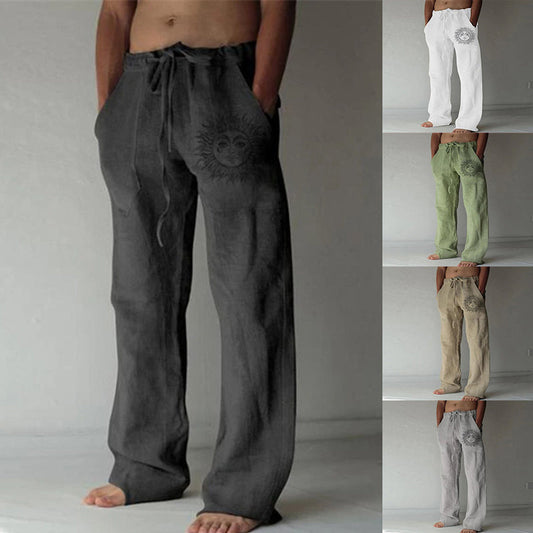 Drawstring Elasticized Casual Trousers