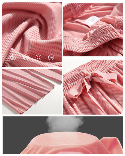Ice Silk Pajama Two-piece Set