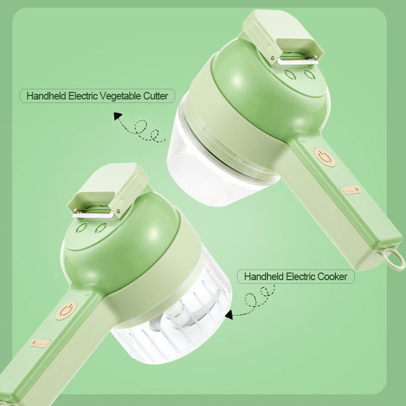 4 In 1 Handheld Electric Vegetable Cutter Set