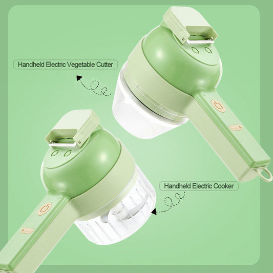 4 In 1 Handheld Electric Vegetable Cutter Set