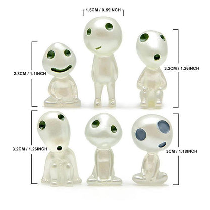 Luminous Garden Ghost Miniature Figurines