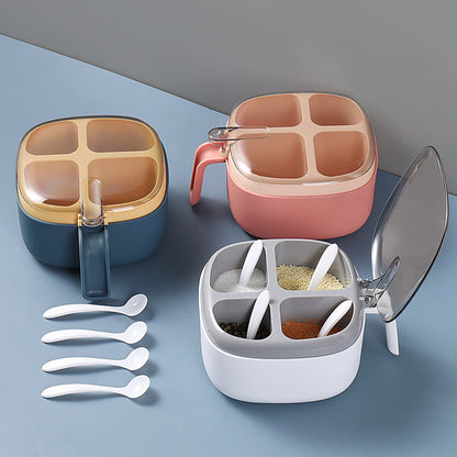 Four Seasoning Box With Lid