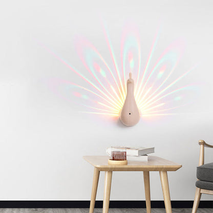 Peacock Led Projector Wall Lights For Bedroom