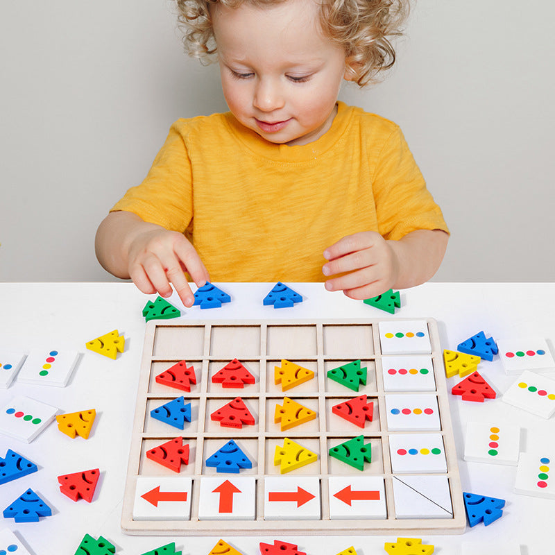 Wooden Table Color Direction Game For Kids