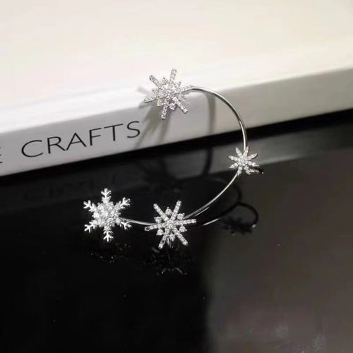 Diamond And Zirconia Earrings Without Holes