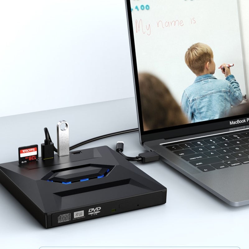 7-in-1 External USB DVD Drive & Blu-ray Player