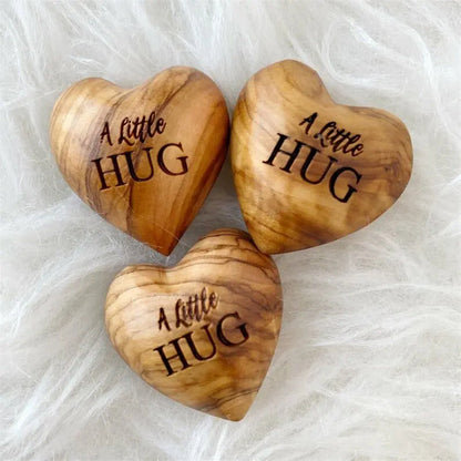 Pocket Hug Wooden Heart Token