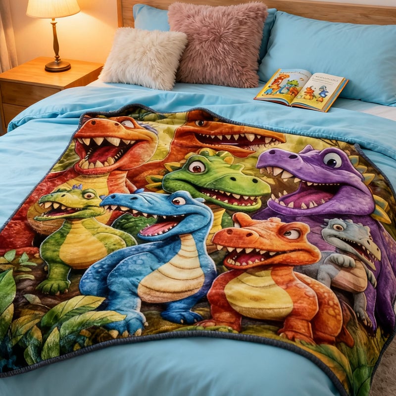 Flannel Dinosaur Nap Blanket🦖