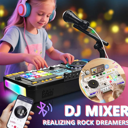 Kids DJ Mixer Table With Microphone