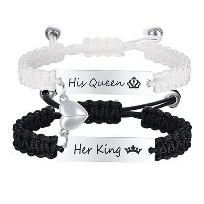Magnetic Couple Braided Bracelets