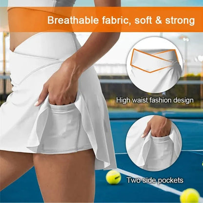 Fashion Women’s Quick-Dry Tennis Pant-Skirts with Pockets