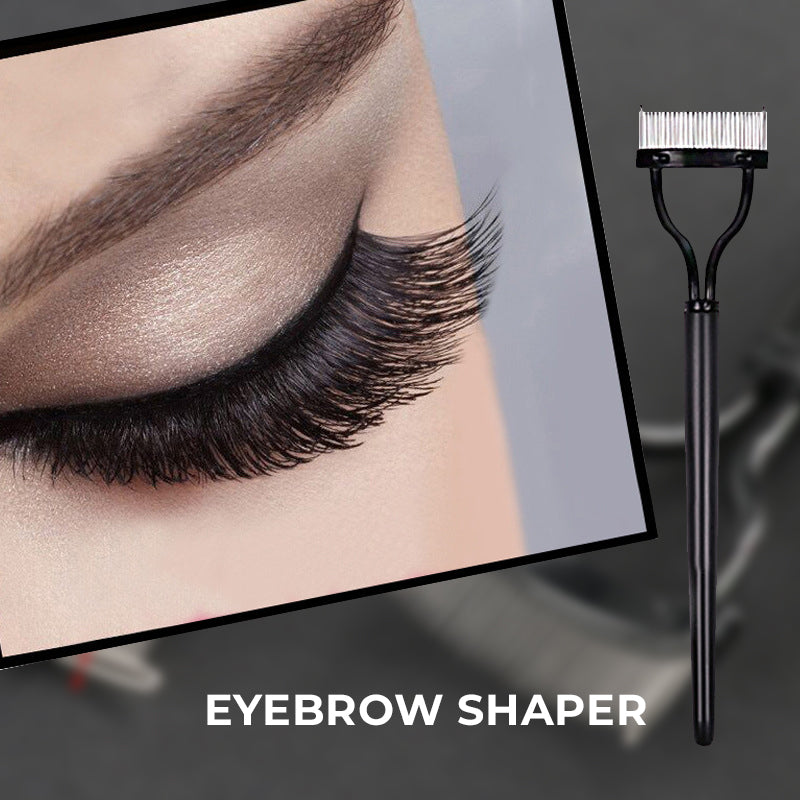 Portable Semi-Curved Steel Pin Eyelash Comb