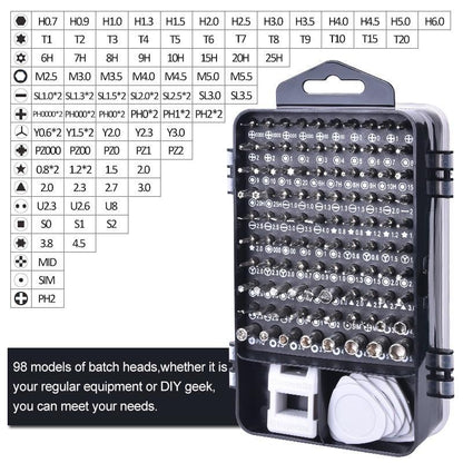 Multi-Functional Extra Hard 115 in 1 Screwdriver Set
