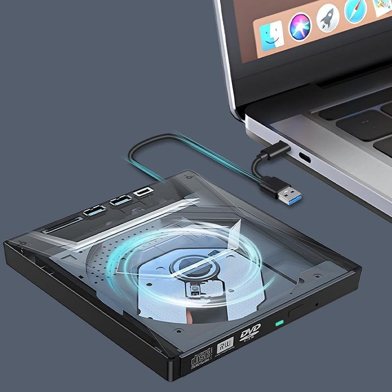7-in-1 External USB DVD Drive & Blu-ray Player
