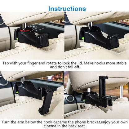 Portable Car Headrest Hook