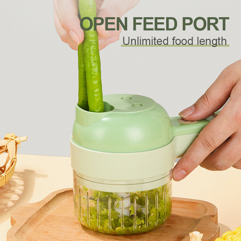 4 In 1 Handheld Electric Vegetable Cutter Set