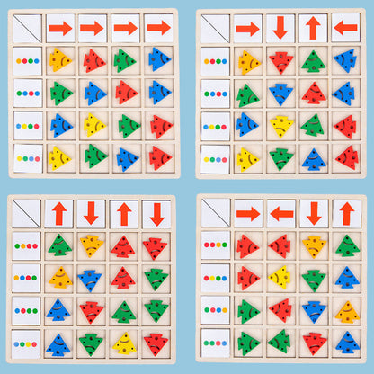 Wooden Table Color Direction Game For Kids