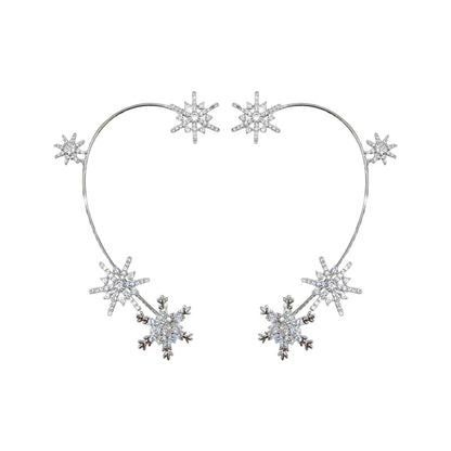 Diamond And Zirconia Earrings Without Holes