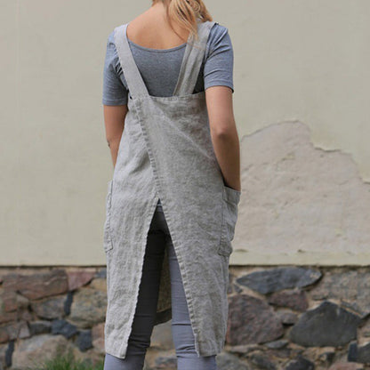 Women's Cotton and Linen Loose Apron