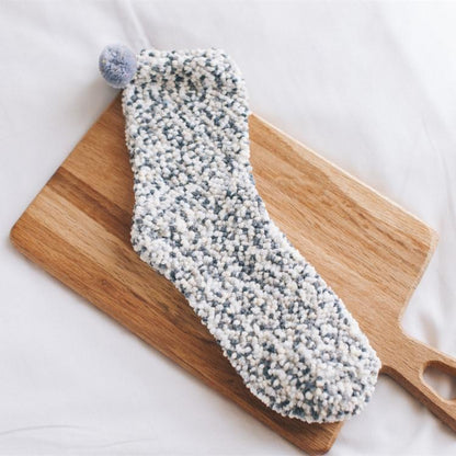 Coral Fleece Cupcake Socks