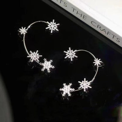 Diamond And Zirconia Earrings Without Holes