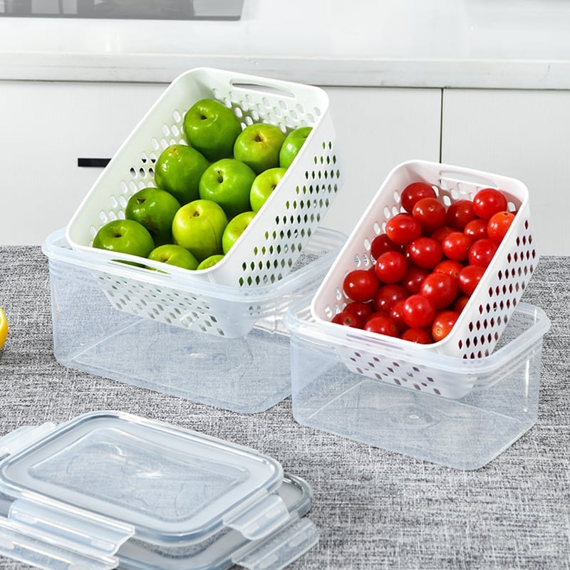 Food Storage Containers for Fridge with Removable Colander