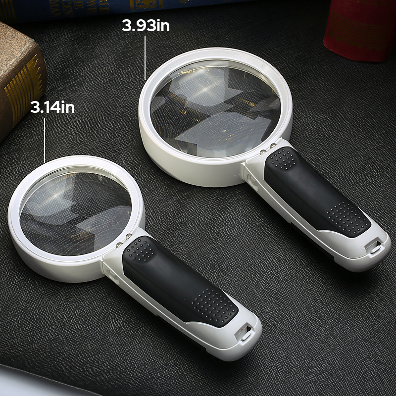 20X Optical Handheld Backlit Magnifier For Reading