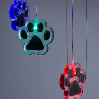 Paw Prints Solar Wind Chime
