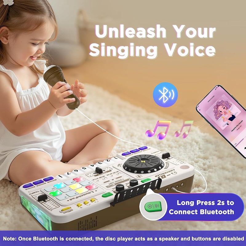 Kids DJ Mixer Table With Microphone