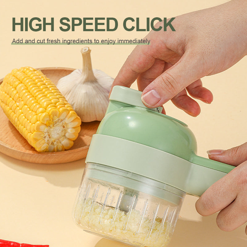 4 In 1 Handheld Electric Vegetable Cutter Set