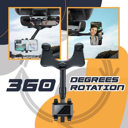 360° Rotating Car Rearview Mirror Phone Holder