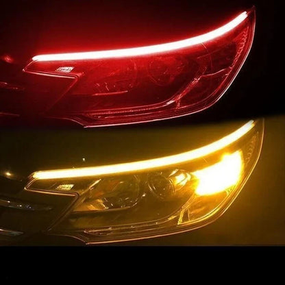 Flexible DRL LED Night & Daytime Running Light Strip (No Disassembling Needed)