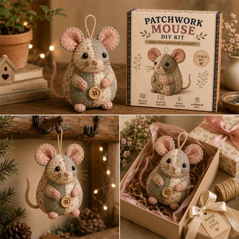 Charming Patchwork Mouse DIY Kit