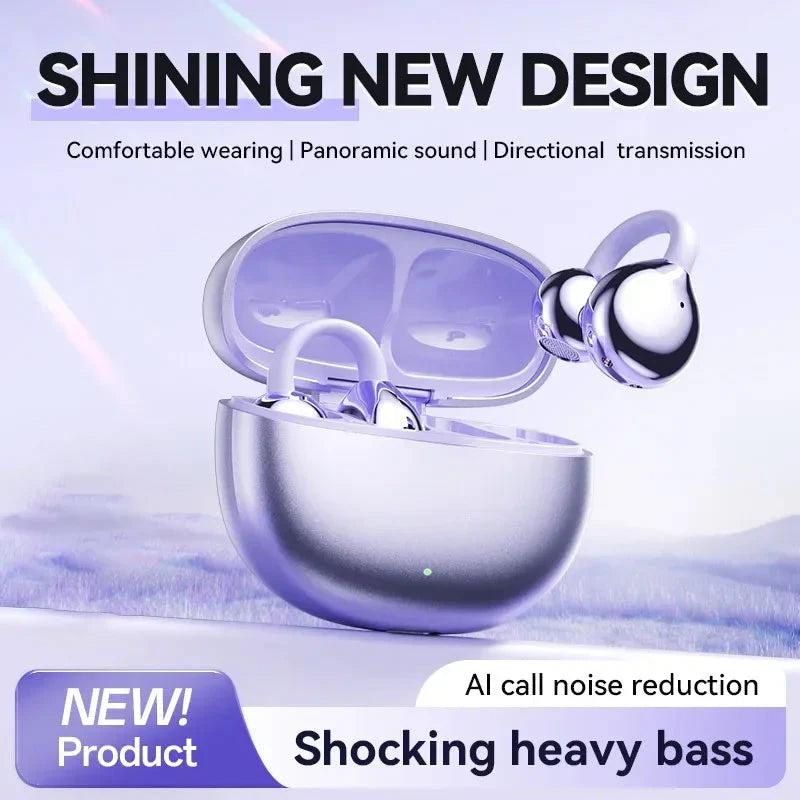 ✨AI Translation Open Ear Clip Bluetooth Headphone