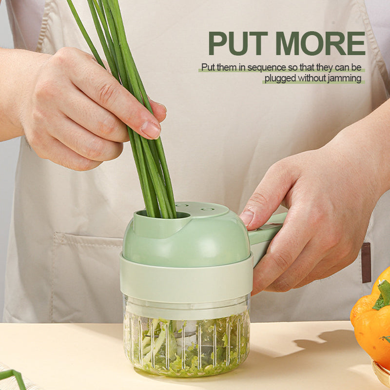 4 In 1 Handheld Electric Vegetable Cutter Set