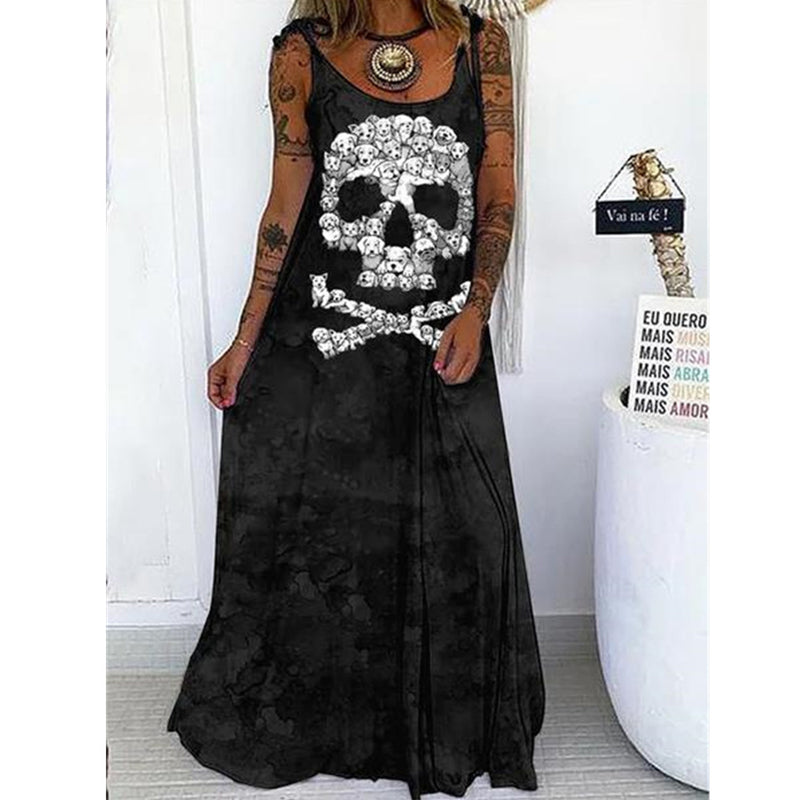 Punk Skull Loose Dress
