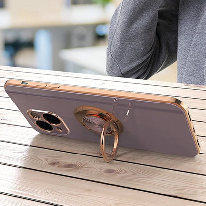 Plated Case with Ring For iPhone