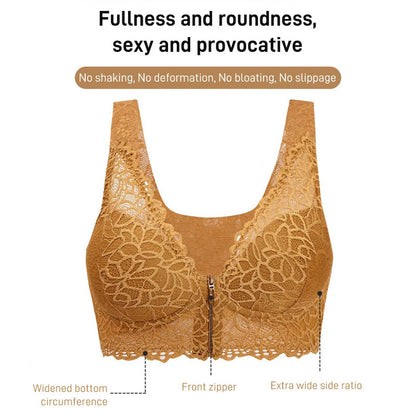 Front Zipper Sexy Lace Bra