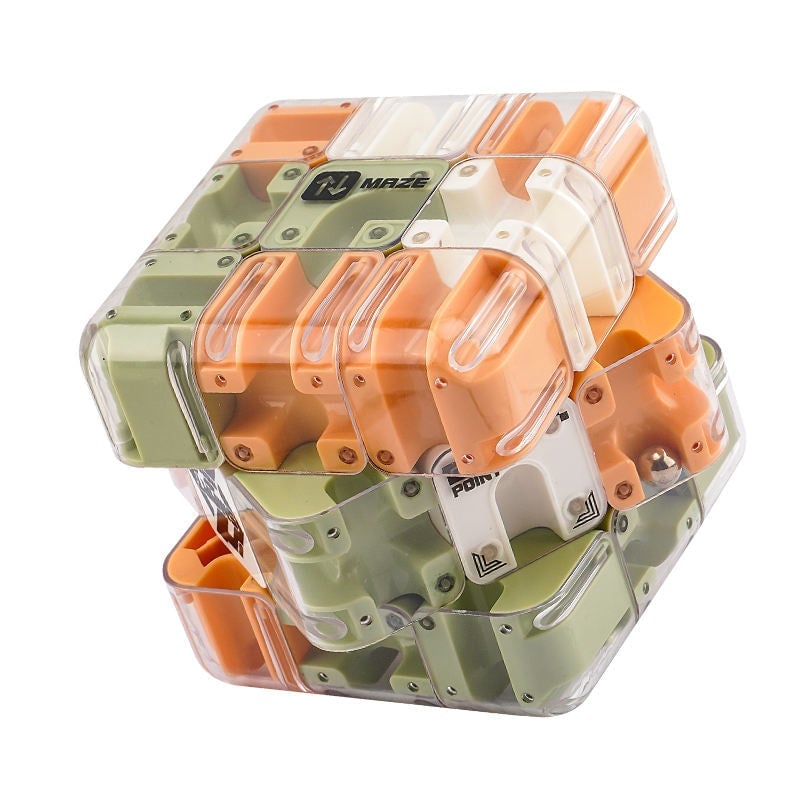 3D Rolling Ball Maze Cube