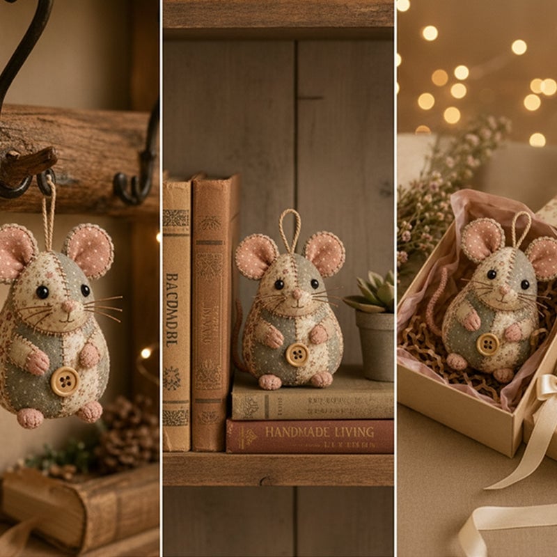 Charming Patchwork Mouse DIY Kit