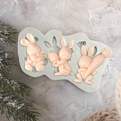 3D Egg Bunny Silicone Mold