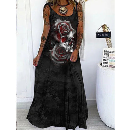 Punk Skull Loose Dress