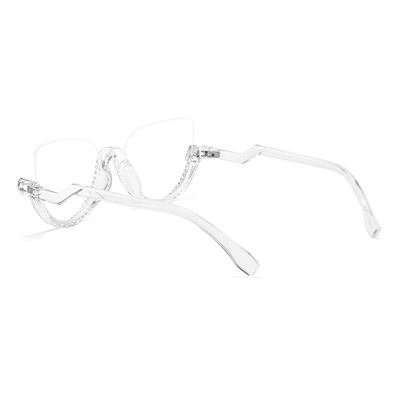 Cat-eye White-Diamond Eyeglasses for Women