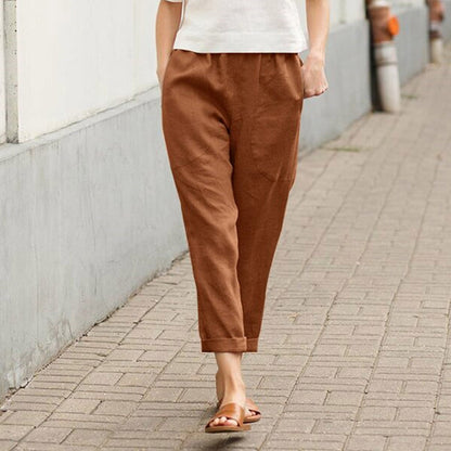 Linen-cotton Women's Loose Pants